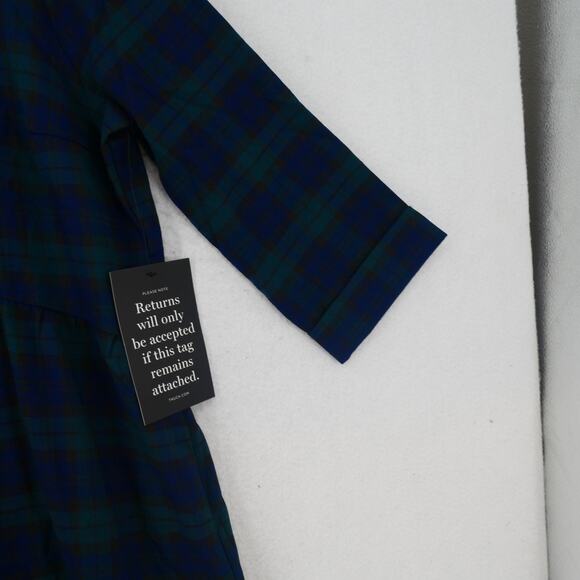 NEW Tuckernuck Blackwatch Royal Blue Green Shirt Dress Holiday Women's XL - Picture 7 of 11